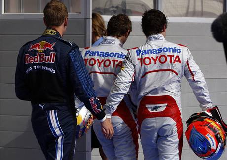 Zleva: Vettel, Trulli, Glock