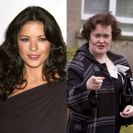 Catherine Zeta-Jonesová a Susan Boyle