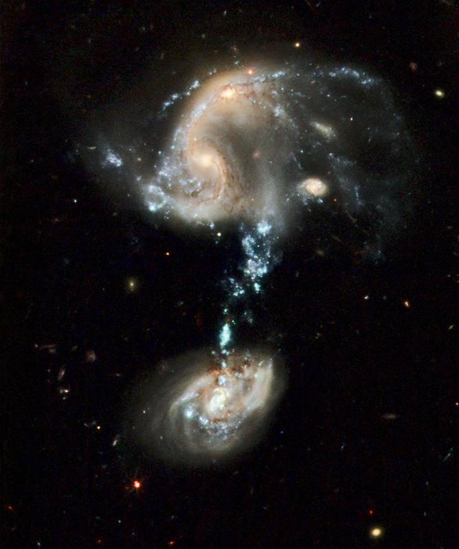 Galaktická fontána zachycená Hubbleovým teleskopem