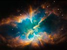 Hubblev teleskop: planetární mlhovina v souhvzdí Kompas