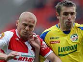 Slavia - Zlín, Ale� Besta (vlevo) a Ivo Zbo�ínek.