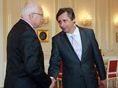 Václav Klaus a Jan Fischer