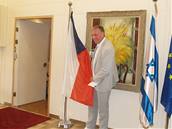 Premiér Mirek Topolánek před setkáním s prezidentem Šimonem Peresem