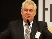 Milo� Zeman na konferenci