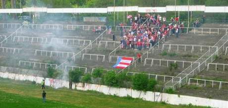 Pochod zbrojovk Brnem - stadion za Lunky