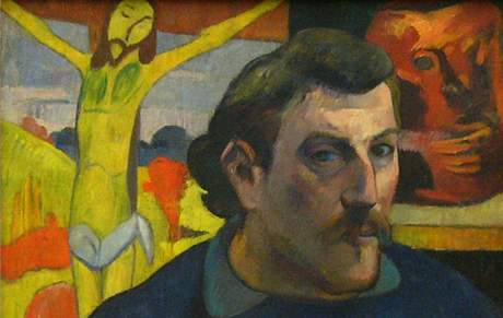 Paul Gauguin: Autoportrt se lutm Kristem (1889)