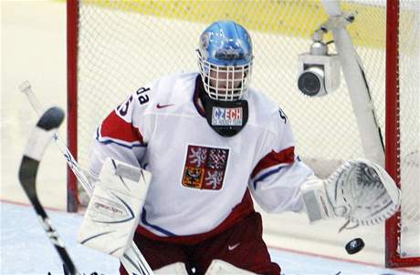 Martin Prusek v dresu hokejové reprezentace.