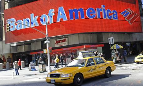 Nejvtí americká banka Bank of America.