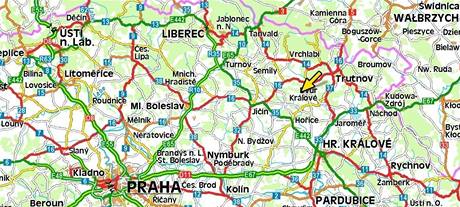 Mapa - Horn Brusnice