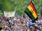 Dvanáctý ro�ník demonstrace za legalizaci marihuany The Milion Marihuana March 2009 (Praha, 9.5.2009)