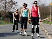 Na in-line bruslích