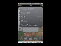 Palm Pre - screenshot z emultoru