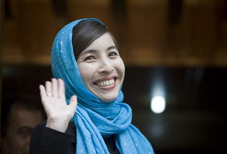 Americká novináka Roxana Saberiová po proputní z íránské vznice (12. kvtna 2009)