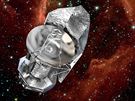 Vizualizace druice Herschel v kosmu