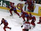 Radost hokejist Ruska z titulu mistr svta 2009