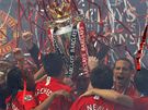 Oslavy anglického titulu v podání hrá Manchesteru United