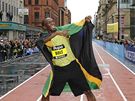 Usain Bolt slaví svtový rekord na 150 metr