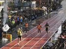 Usain Bolt si bí pro svtový rekord na 150 metr