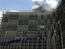 Hoící budova Evropské komise (18. kvtna 2009)