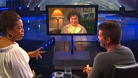 Oprah Winfreyová a Simon Cowell v Oprah Winfrey Show