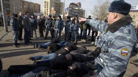 Moskevská policie v akci (ilustraní foto).
