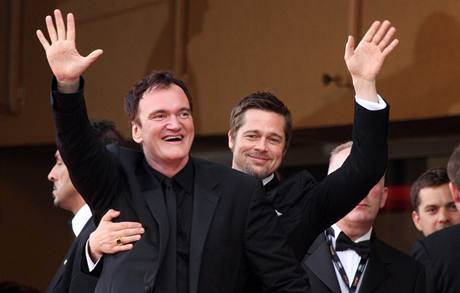 Cannes 2009 - reisér Quentin Tarantino a herec Brad Pitt