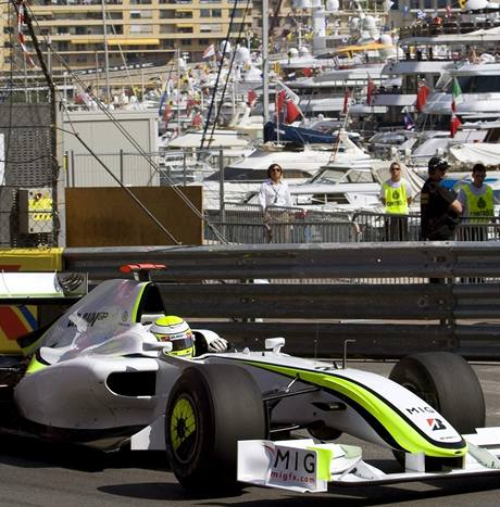 Velk cena Monaka, prvn trnink - Jenson Button.