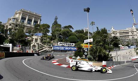 Velk cena Monaka, prvn trnink - Rubens Barrichello (vpedu).