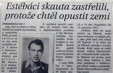Jan Janků v novinách