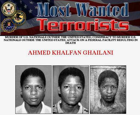 Tanzanec Ahmed Khlfan Ghailani byl mezi nejhledanjmi teroristy FBI