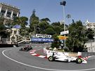 Velká cena Monaka, první trénink - Rubens Barrichello (vpedu).