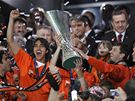 Fotbalisté achtaru Donck slaví triumf v Poháru UEFA