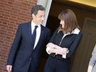 Nicolas Sarkozy a jeho manelka Carla Bruniová-Sarkozyová