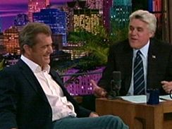 Herec Mel Gibson u modertora Jay Lena v jeho talkshow na NBC.
