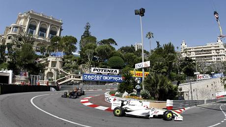 Velká cena Monaka, první trénink - Rubens Barrichello (vpedu).