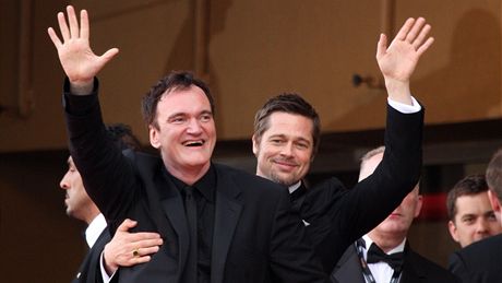 Cannes 2009 - reisér Quentin Tarantino a herec Brad Pitt