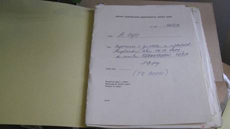 Dokument StB z roku 1989 vedený na Občanské fórum