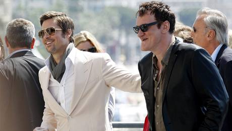 Cannes 2009 - Quentin Tarantino a Brad Pitt