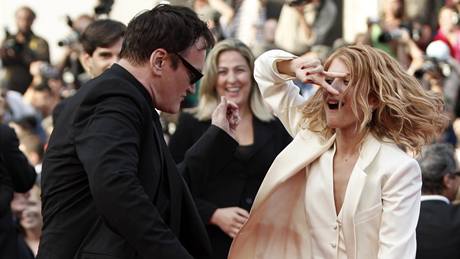 Cannes 2009 - Quentin Tarantino a Diane Krugerová taní