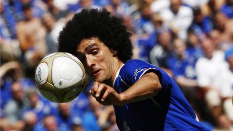 Marouane Fellaini v dresu Evertonu.