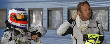 Jenson Button a Rubens Barrichello z Brawn GP.