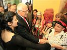 Prezident Václav Klaus s chotí Livií v Brn navtívil i zdejí Muzeum romské kultury