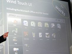 Dotykov rozhran pro spoutn aplikac Wind Touch UI od MSI