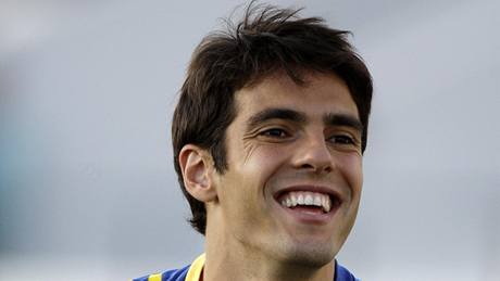 Kaká pi tréninku brazilské reprezentace.