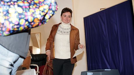 Jana Hybáková u eurovoleb v Praze (5. ervna 2009)
