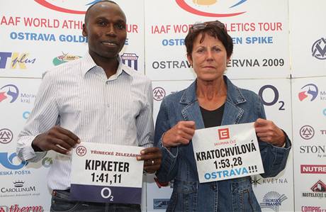Wilson Kipketer a Jarmila Kratochvlov, svtov rekordmani v bhu na 800 metr.