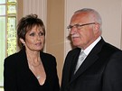 Waldemar Matuka mladí, Olga Matuková, Václav Klaus - poslední rozlouení s Waldemarem Matukou na ofín (18. ervna 2009)