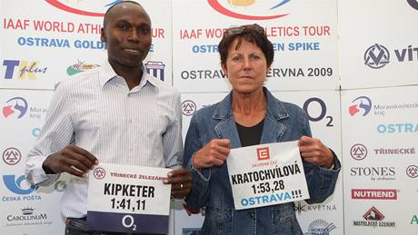 Wilson Kipketer a Jarmila Kratochvílová, svtoví rekordmani v bhu na 800 metr.