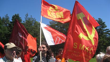 Komunistický prvod v Lidících 12. ervna 2009.