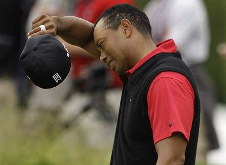 Tiger Woods bezprostedn po US Open 2009.